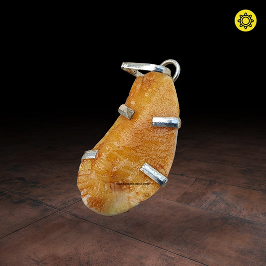 Brown Shukramani Stone Pendant