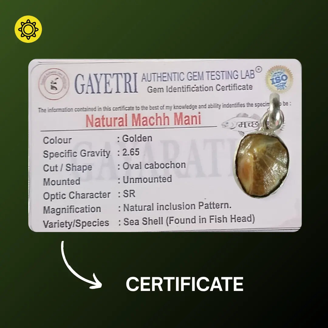Original 14 Carat Machmani Stone Silver Pendant