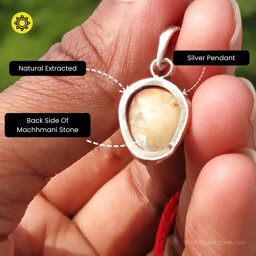 Original 14 Carat Machmani Stone Silver Pendant
