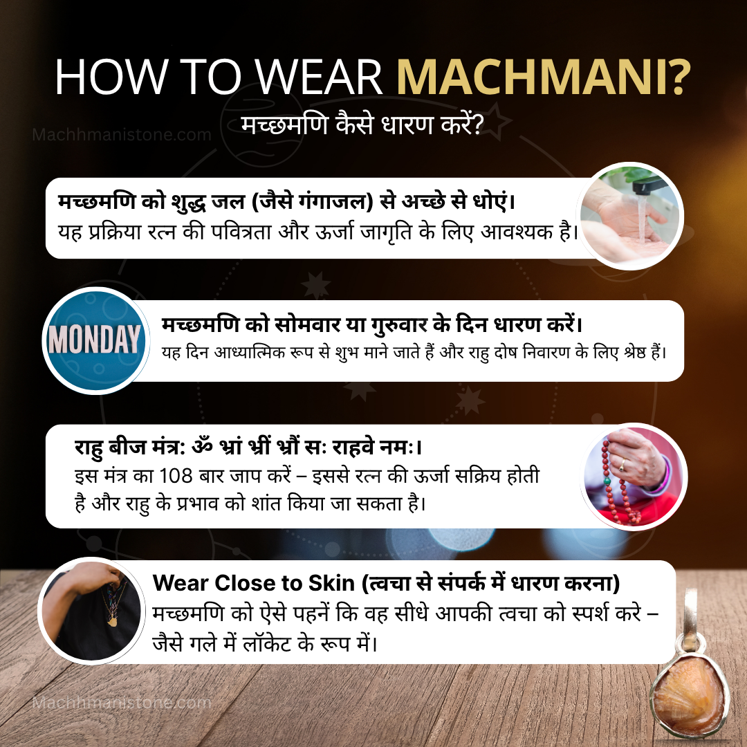 Natural Machhmani Stone in Silver Pendant | High Effective